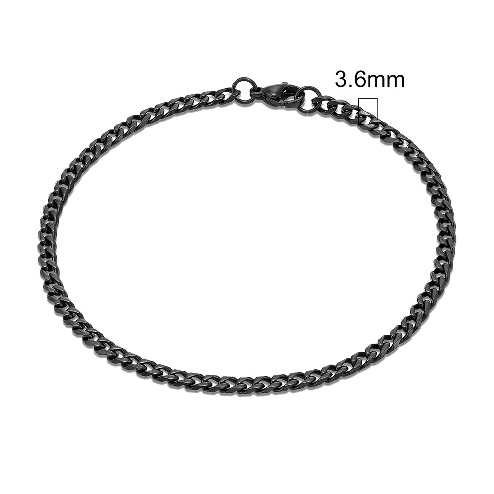 BLACK STEEL MINIMALISTIC BRACELET